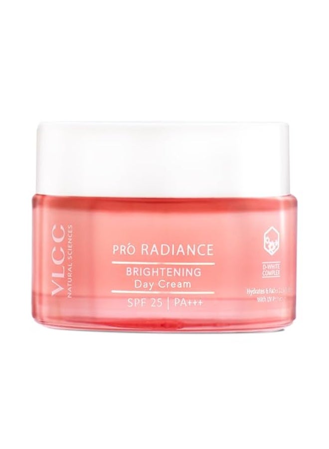 VLCC Pro Radiance Skin Brightening Day Cream SPF 25 PA +++ - 50g For Lightening Dark Spots with UV Protection | Helps Even Tone | With Lavender Oil, Nutmeg Oil, Mulberry Extracts. - Image 1